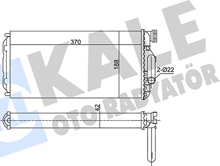 KALE OTO RADYATÖR 354920 - Теплообмінник, опалення салону avtolavka.club