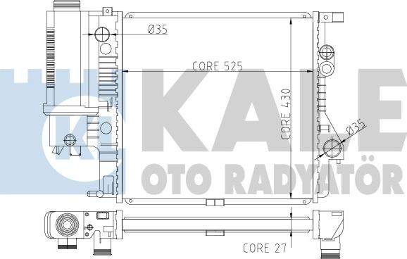 KALE OTO RADYATÖR 354700 - Радіатор, охолодження двигуна avtolavka.club