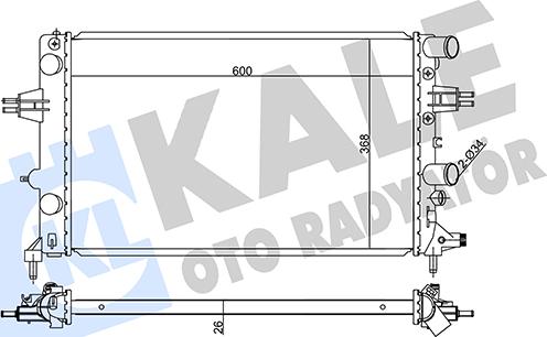 KALE OTO RADYATÖR 355570 - Радіатор, охолодження двигуна avtolavka.club