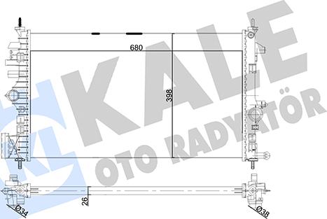 KALE OTO RADYATÖR 355650 - Радіатор, охолодження двигуна avtolavka.club