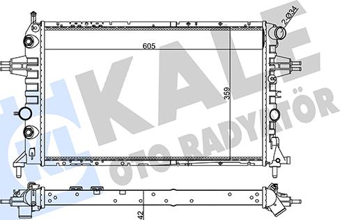 KALE OTO RADYATÖR 355610 - Радіатор, охолодження двигуна avtolavka.club