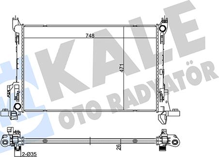 KALE OTO RADYATÖR 355635 - Радіатор, охолодження двигуна avtolavka.club