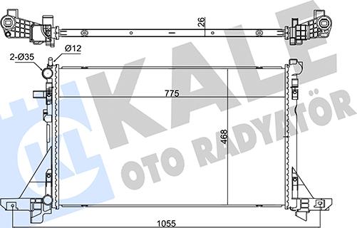 KALE OTO RADYATÖR 355815 - Радіатор, охолодження двигуна avtolavka.club