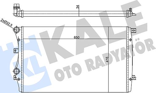 KALE OTO RADYATÖR 356925 - Радіатор, охолодження двигуна avtolavka.club