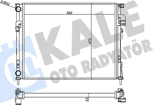 KALE OTO RADYATÖR 356890 - Радіатор, охолодження двигуна avtolavka.club