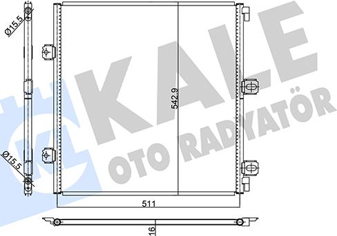 KALE OTO RADYATÖR 350425 - Конденсатор, кондиціонер avtolavka.club