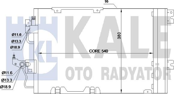 KALE OTO RADYATÖR 350650 - Конденсатор, кондиціонер avtolavka.club