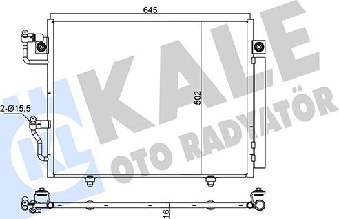 KALE OTO RADYATÖR 350630 - Конденсатор, кондиціонер avtolavka.club