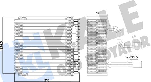 KALE OTO RADYATÖR 350005 - Випарник, кондиціонер avtolavka.club