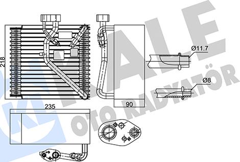 KALE OTO RADYATÖR 350025 - Випарник, кондиціонер avtolavka.club