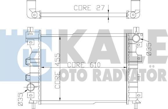 KALE OTO RADYATÖR 350800 - Радіатор, охолодження двигуна avtolavka.club