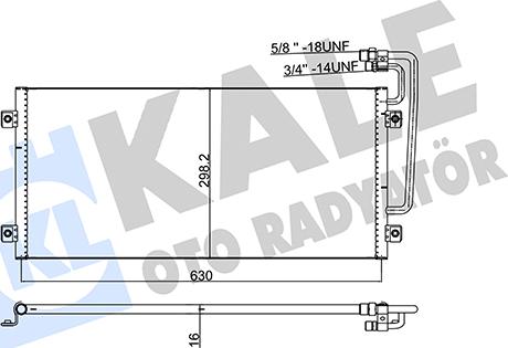 KALE OTO RADYATÖR 350355 - Конденсатор, кондиціонер avtolavka.club