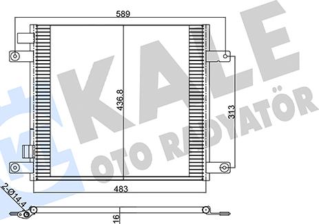 KALE OTO RADYATÖR 350330 - Конденсатор, кондиціонер avtolavka.club