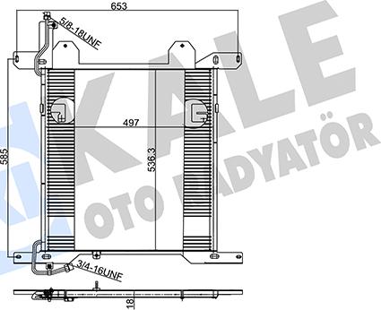 KALE OTO RADYATÖR 350320 - Конденсатор, кондиціонер avtolavka.club