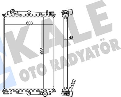 KALE OTO RADYATÖR 350205 - Радіатор, охолодження двигуна avtolavka.club