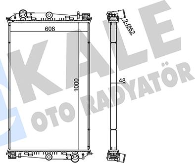 KALE OTO RADYATÖR 350215 - Радіатор, охолодження двигуна avtolavka.club