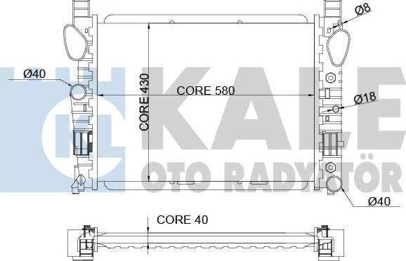 KALE OTO RADYATÖR 351800 - Радіатор, охолодження двигуна avtolavka.club