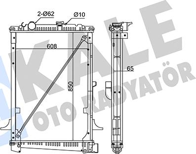KALE OTO RADYATÖR 351375 - Радіатор, охолодження двигуна avtolavka.club
