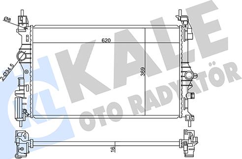 KALE OTO RADYATÖR 358955 - Радіатор, охолодження двигуна avtolavka.club