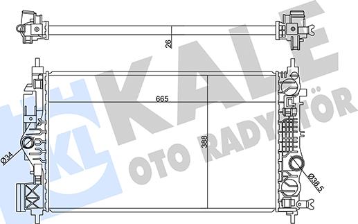 KALE OTO RADYATÖR 358950 - Радіатор, охолодження двигуна avtolavka.club