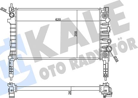 KALE OTO RADYATÖR 358935 - Радіатор, охолодження двигуна avtolavka.club