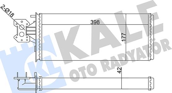 KALE OTO RADYATÖR 358570 - Теплообмінник, опалення салону avtolavka.club