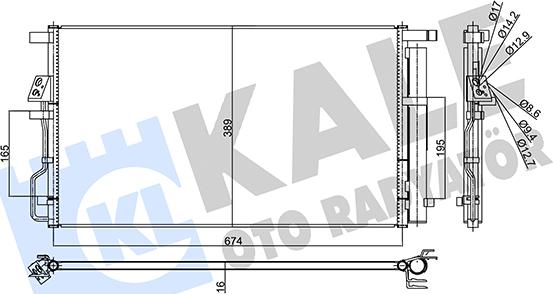 KALE OTO RADYATÖR 358015 - Конденсатор, кондиціонер avtolavka.club