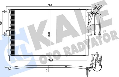 KALE OTO RADYATÖR 358205 - Конденсатор, кондиціонер avtolavka.club