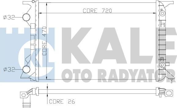 KALE OTO RADYATÖR 353400 - Радіатор, охолодження двигуна avtolavka.club