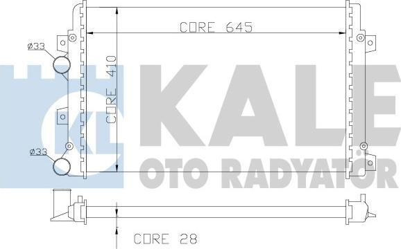 KALE OTO RADYATÖR 353500 - Радіатор, охолодження двигуна avtolavka.club