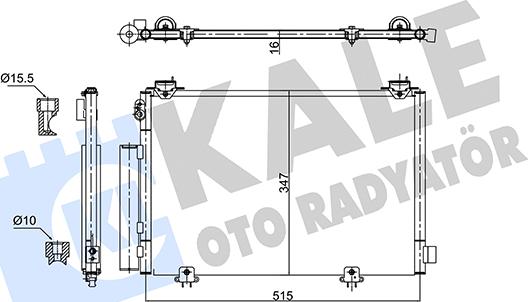 KALE OTO RADYATÖR 353055 - Конденсатор, кондиціонер avtolavka.club