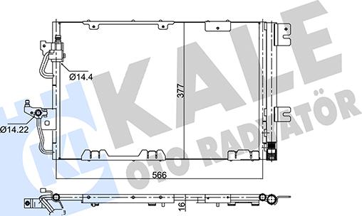 KALE OTO RADYATÖR 353065 - Конденсатор, кондиціонер avtolavka.club