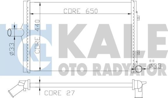 KALE OTO RADYATÖR 353000 - Радіатор, охолодження двигуна avtolavka.club