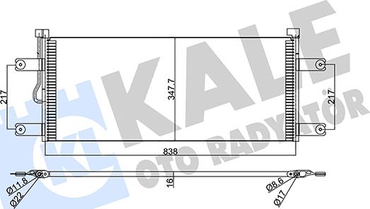 KALE OTO RADYATÖR 353030 - Конденсатор, кондиціонер avtolavka.club