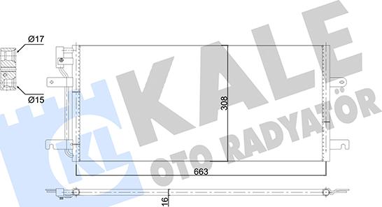 KALE OTO RADYATÖR 353140 - Конденсатор, кондиціонер avtolavka.club