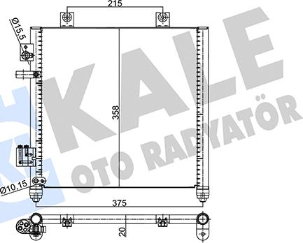 KALE OTO RADYATÖR 353120 - Конденсатор, кондиціонер avtolavka.club