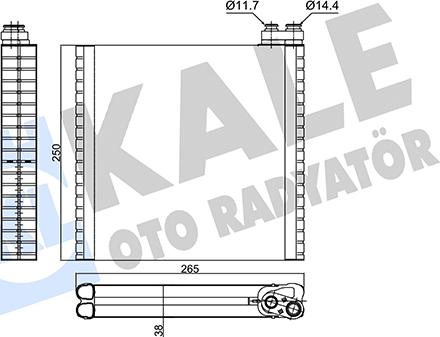 KALE OTO RADYATÖR 352980 - Випарник, кондиціонер avtolavka.club