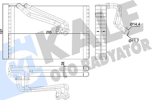 KALE OTO RADYATÖR 352975 - Випарник, кондиціонер avtolavka.club