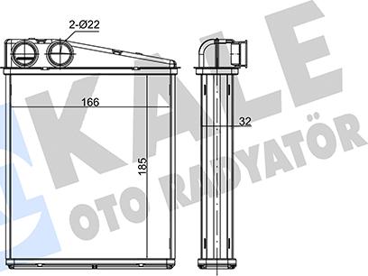 KALE OTO RADYATÖR 352125 - Теплообмінник, опалення салону avtolavka.club