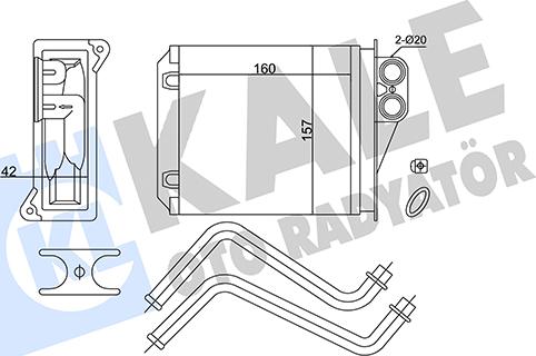 KALE OTO RADYATÖR 352175 - Теплообмінник, опалення салону avtolavka.club