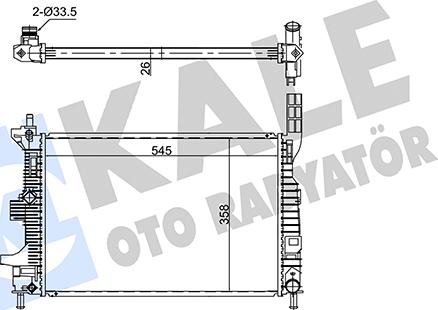 KALE OTO RADYATÖR 352845 - Радіатор, охолодження двигуна avtolavka.club