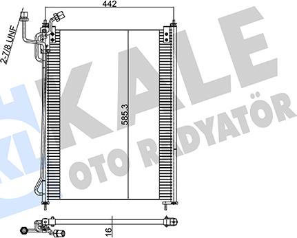 KALE OTO RADYATÖR 352855 - Конденсатор, кондиціонер avtolavka.club