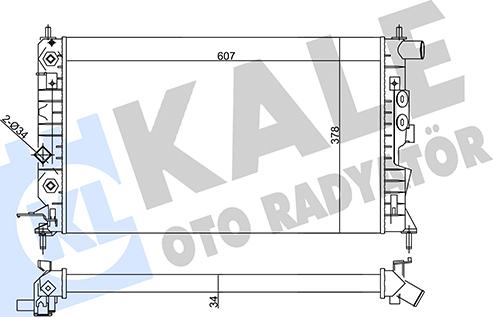 KALE OTO RADYATÖR 357040 - Радіатор, охолодження двигуна avtolavka.club