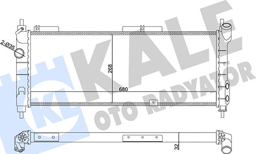 KALE OTO RADYATÖR 357015 - Радіатор, охолодження двигуна avtolavka.club