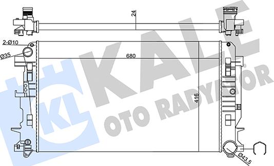 KALE OTO RADYATÖR 357035 - Радіатор, охолодження двигуна avtolavka.club