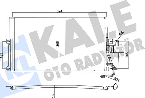 KALE OTO RADYATÖR 357880 - Конденсатор, кондиціонер avtolavka.club