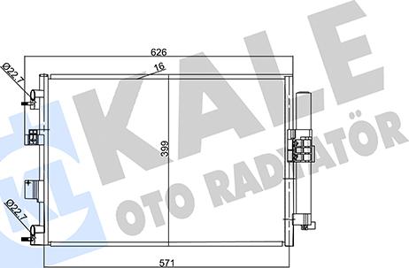 KALE OTO RADYATÖR 357380 - Конденсатор, кондиціонер avtolavka.club