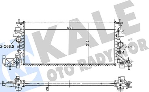 KALE OTO RADYATÖR 357255 - Радіатор, охолодження двигуна avtolavka.club