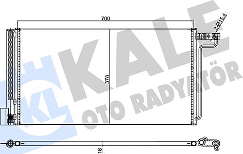 KALE OTO RADYATÖR 357755 - Конденсатор, кондиціонер avtolavka.club