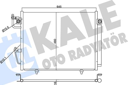 KALE OTO RADYATÖR 357760 - Конденсатор, кондиціонер avtolavka.club